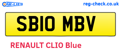 SB10MBV are the vehicle registration plates.