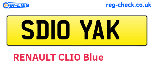 SD10YAK are the vehicle registration plates.