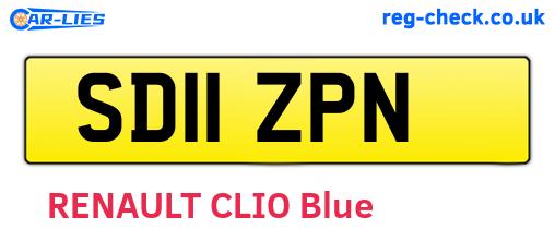 SD11ZPN are the vehicle registration plates.