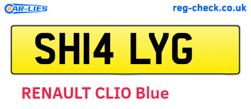 SH14LYG are the vehicle registration plates.