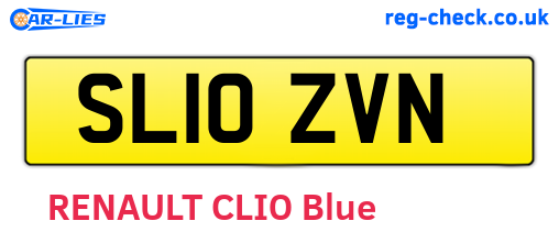 SL10ZVN are the vehicle registration plates.