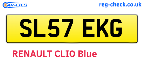 SL57EKG are the vehicle registration plates.