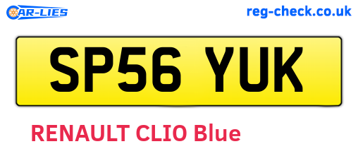 SP56YUK are the vehicle registration plates.