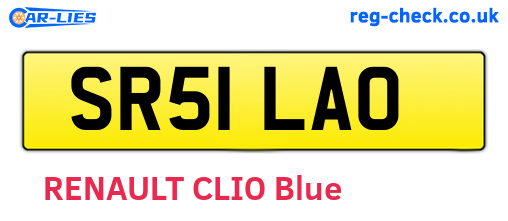 SR51LAO are the vehicle registration plates.