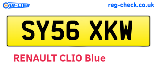 SY56XKW are the vehicle registration plates.