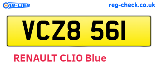 VCZ8561 are the vehicle registration plates.