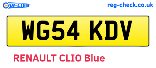 WG54KDV are the vehicle registration plates.