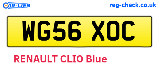 WG56XOC are the vehicle registration plates.