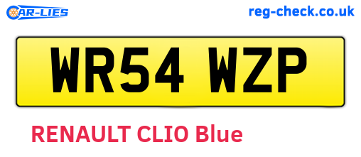 WR54WZP are the vehicle registration plates.