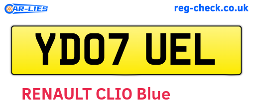 YD07UEL are the vehicle registration plates.