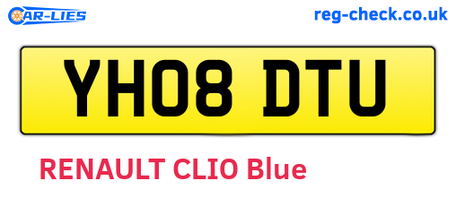 YH08DTU are the vehicle registration plates.