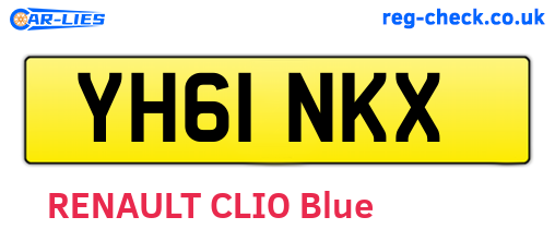 YH61NKX are the vehicle registration plates.