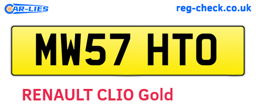 MW57HTO are the vehicle registration plates.