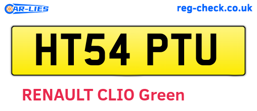 HT54PTU are the vehicle registration plates.