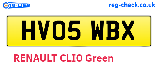 HV05WBX are the vehicle registration plates.