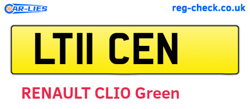 LT11CEN are the vehicle registration plates.