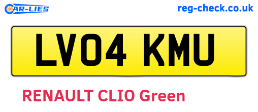 LV04KMU are the vehicle registration plates.