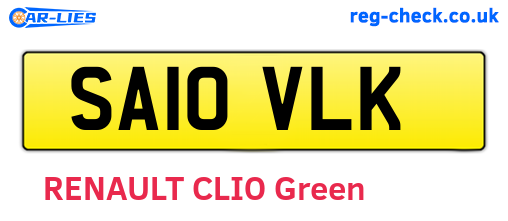SA10VLK are the vehicle registration plates.