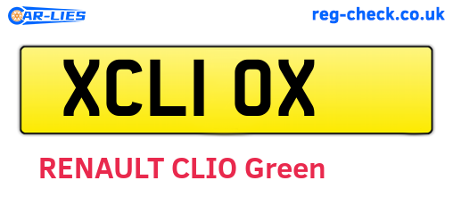 XCL10X are the vehicle registration plates.