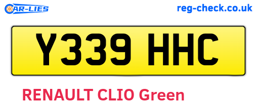 Y339HHC are the vehicle registration plates.