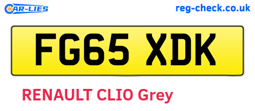 FG65XDK are the vehicle registration plates.