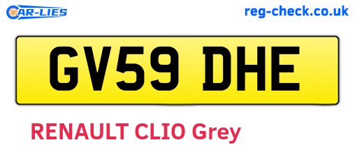 GV59DHE are the vehicle registration plates.
