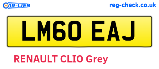 LM60EAJ are the vehicle registration plates.