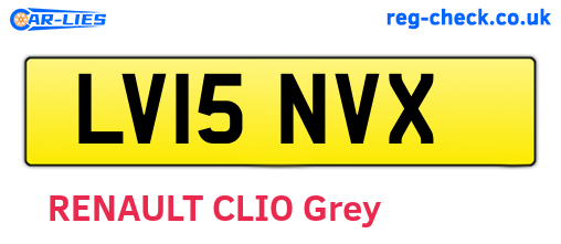 LV15NVX are the vehicle registration plates.