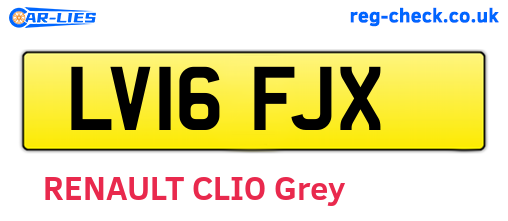 LV16FJX are the vehicle registration plates.