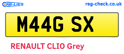 M44GSX are the vehicle registration plates.