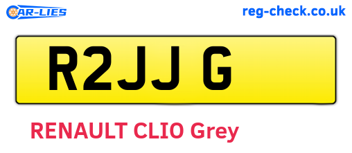 R2JJG are the vehicle registration plates.
