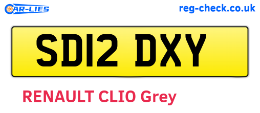 SD12DXY are the vehicle registration plates.