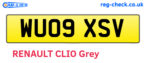 WU09XSV are the vehicle registration plates.