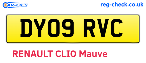DY09RVC are the vehicle registration plates.