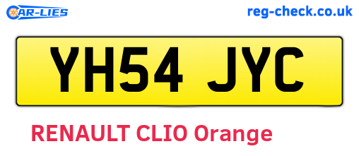 YH54JYC are the vehicle registration plates.