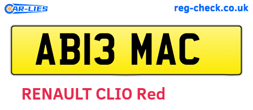 AB13MAC are the vehicle registration plates.