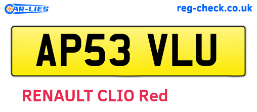 AP53VLU are the vehicle registration plates.