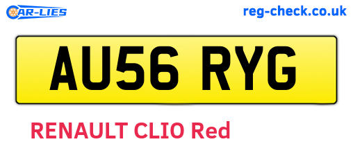 AU56RYG are the vehicle registration plates.