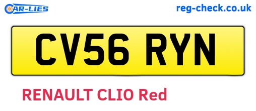 CV56RYN are the vehicle registration plates.