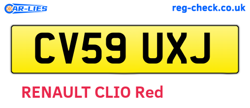 CV59UXJ are the vehicle registration plates.