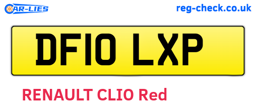 DF10LXP are the vehicle registration plates.