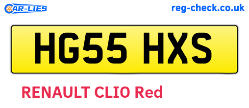 HG55HXS are the vehicle registration plates.