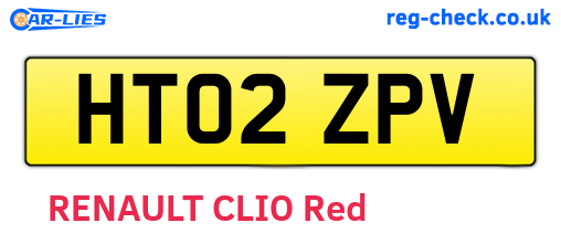 HT02ZPV are the vehicle registration plates.