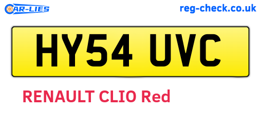 HY54UVC are the vehicle registration plates.