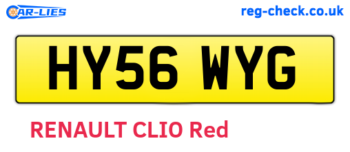 HY56WYG are the vehicle registration plates.