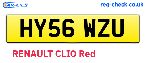 HY56WZU are the vehicle registration plates.