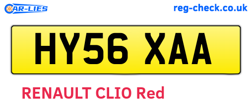 HY56XAA are the vehicle registration plates.