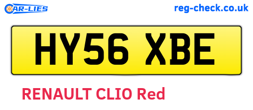 HY56XBE are the vehicle registration plates.