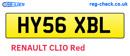HY56XBL are the vehicle registration plates.