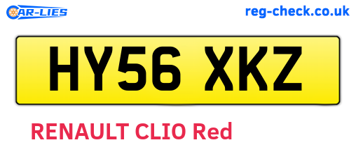 HY56XKZ are the vehicle registration plates.